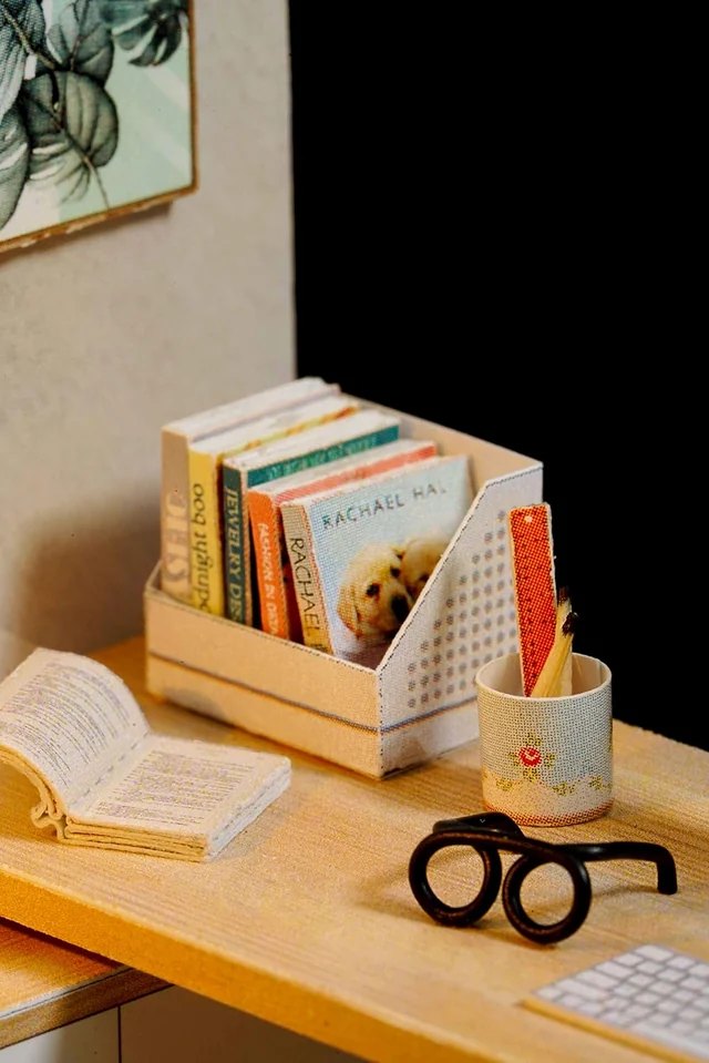 CUTEROOM Books and stationery arranged inside Study Room